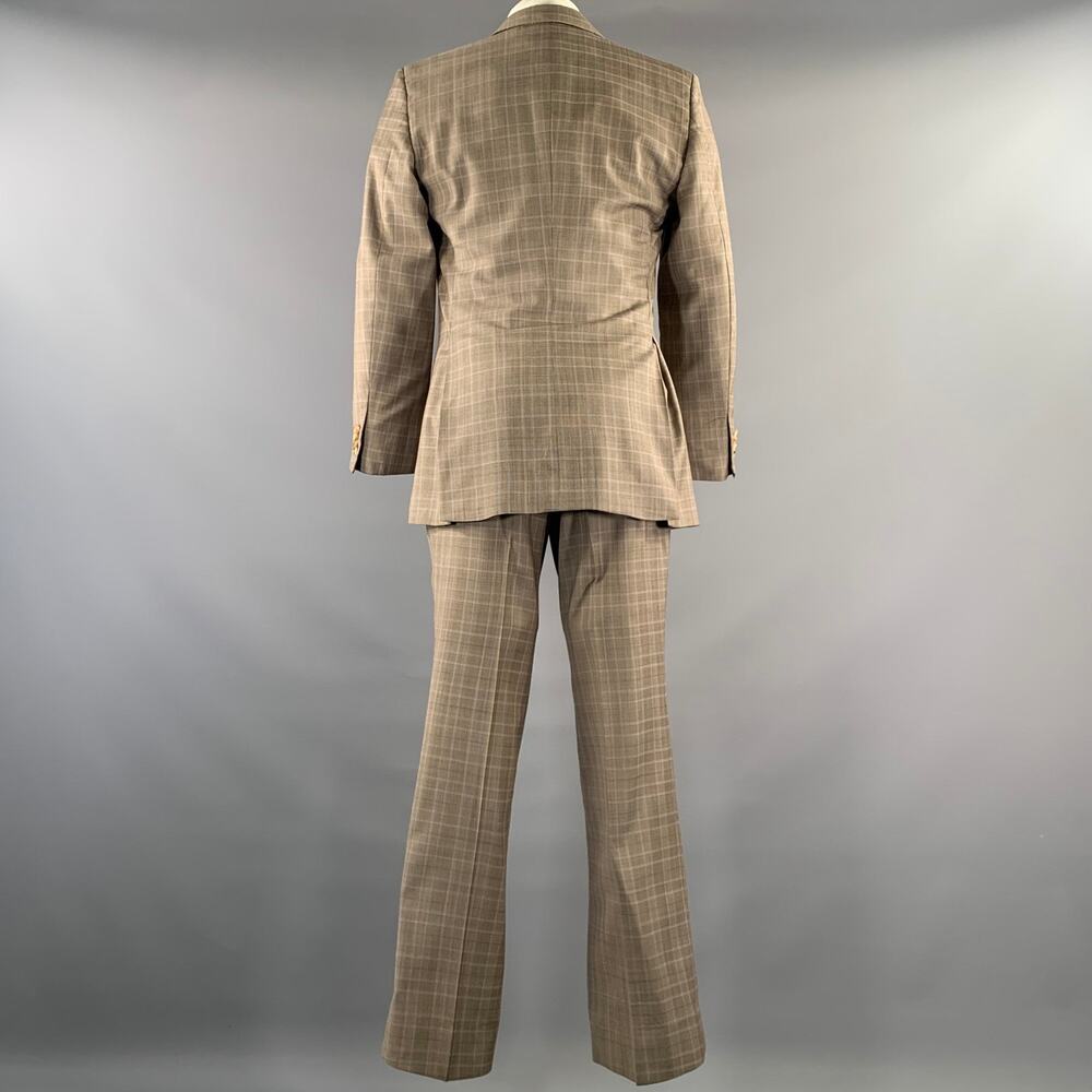 DUNCAN QUINN Chest Size 40 Brown light brown & purple Tartan Wool 32 31 Suit - Picture 3 of 12